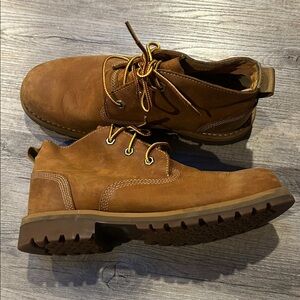 Timberland Mens 7 women’s 9 Waterproof Leather Lace Up 3 hole Boots ankle chukka